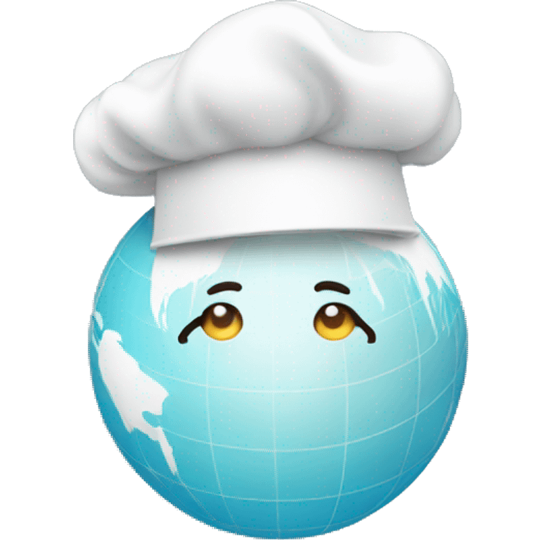 globe with a chef hat emoji