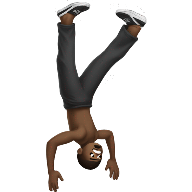 Black guy doing a backflip  emoji