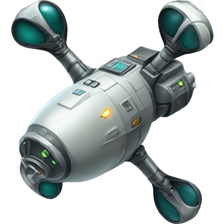 Alien battery drone spacecraft emoji