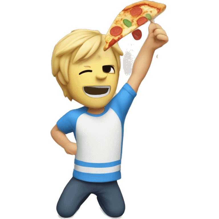 pizza throwing cake at finn the human emoji