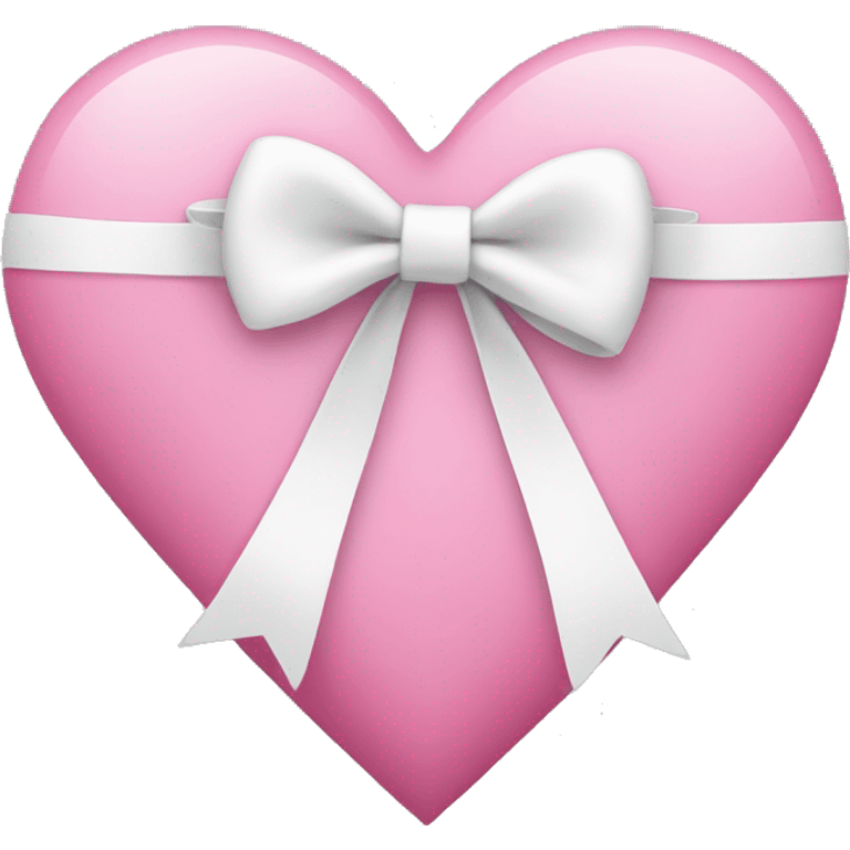 Heart in pink with white bow emoji