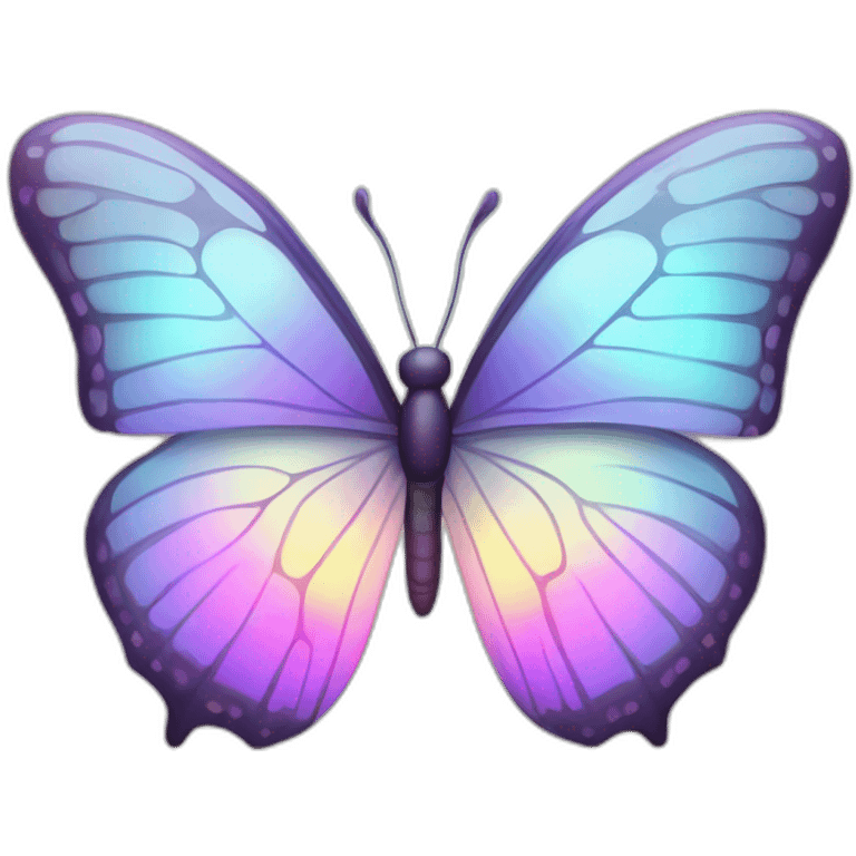 Glowing Pastel Gradient Hue Iridescent Butterfly emoji