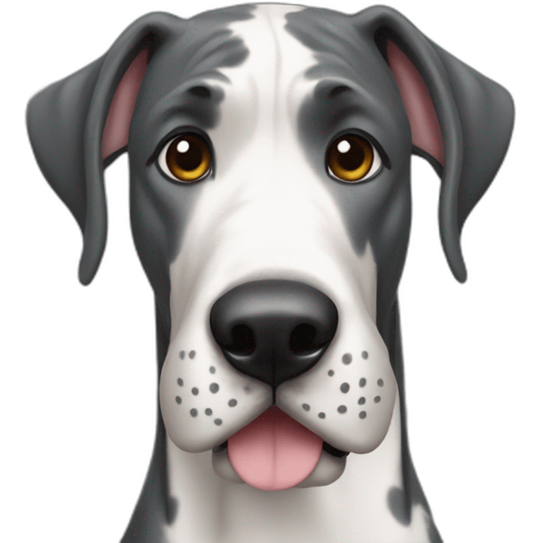 smiling Great Dane emoji