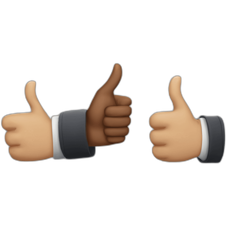 Thumbs up and pray combined emoji