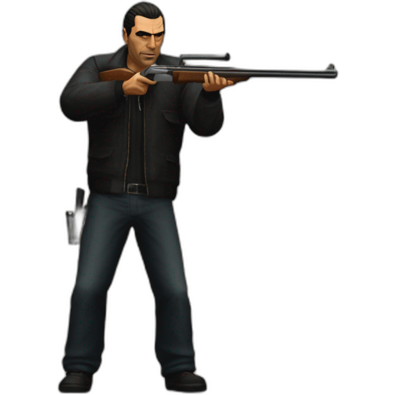 GTA III Italian Mafia man with shotgun emoji