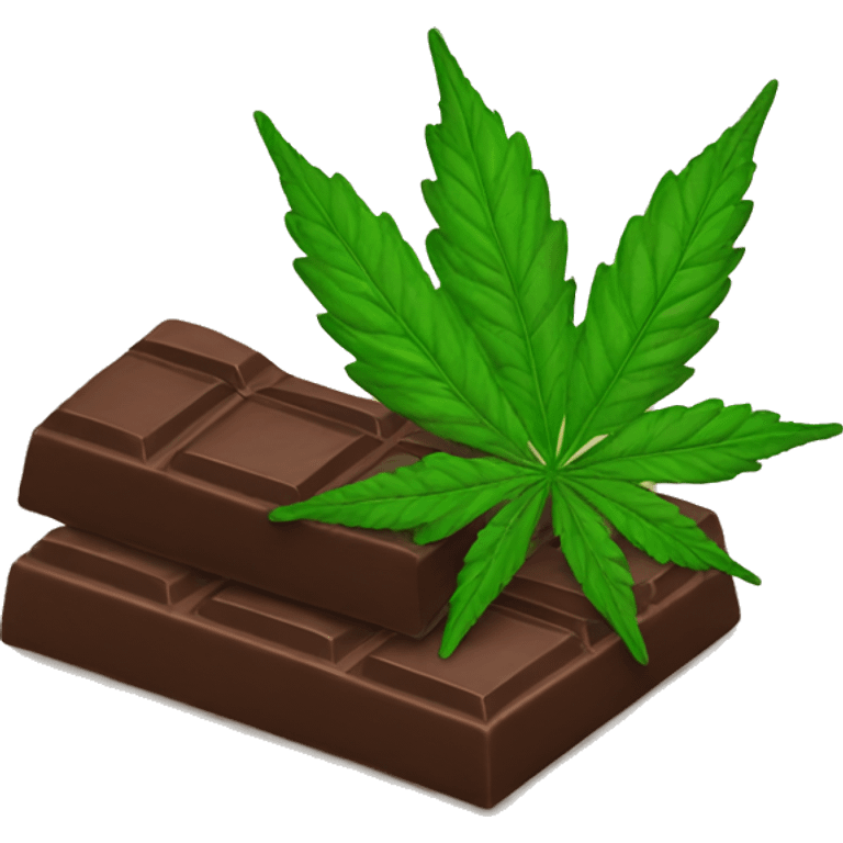 Weed and chocolate  emoji