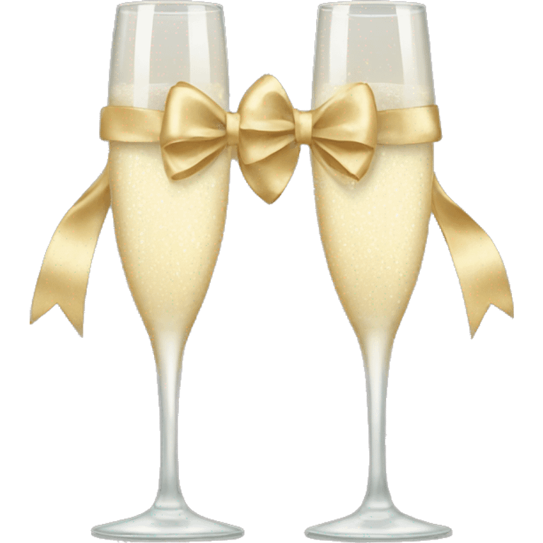 champagne glasses with bows emoji