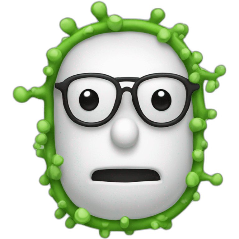 Bacteria with glasses emoji