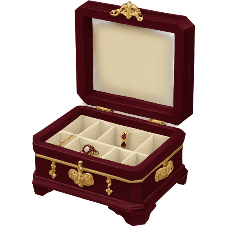 Regency jewelry box maroon color  emoji