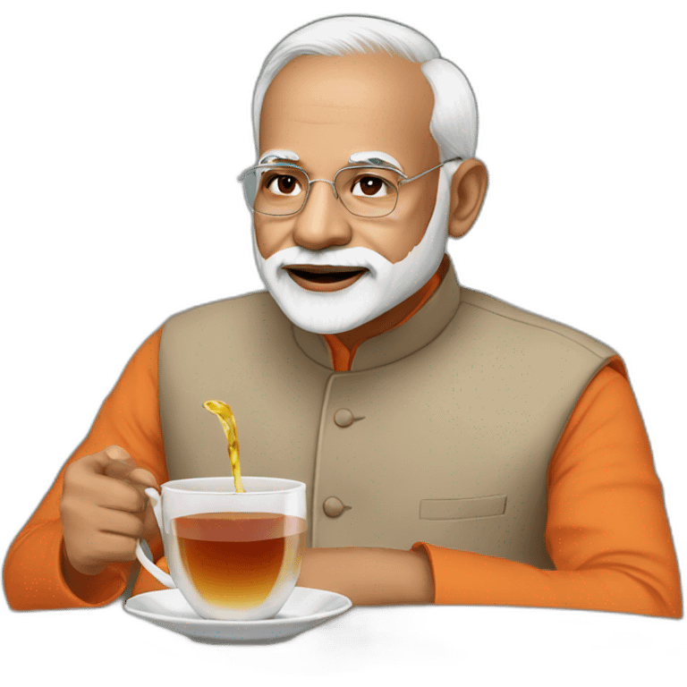 Modi drinking tea emoji