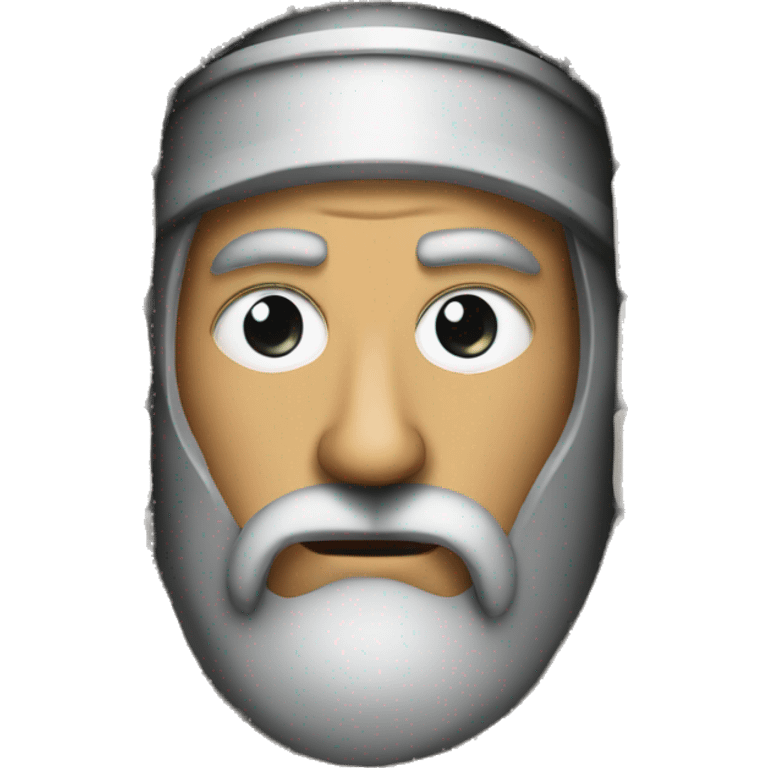 medieval serious man hidden behind wall  emoji