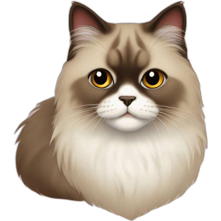 Himalayan cat in border red heart emoji