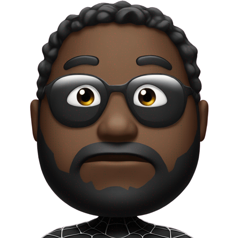 Black spider man Fat emoji