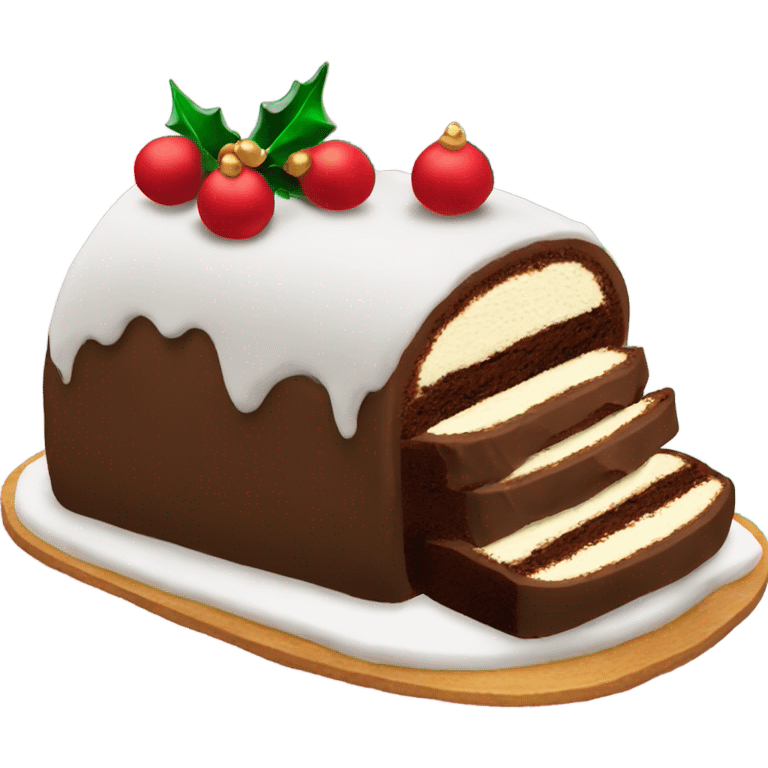 Buche de Noel cake emoji