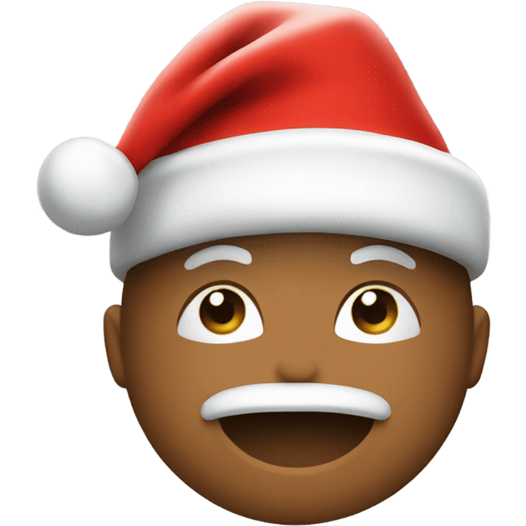 Salute emoji with Christmas hat emoji