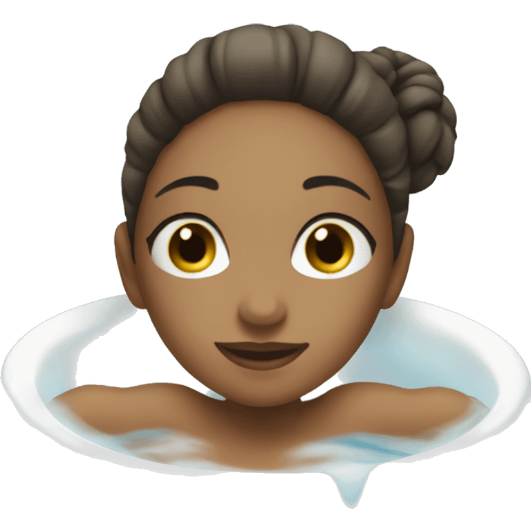 a girl relaxing in the spa emoji