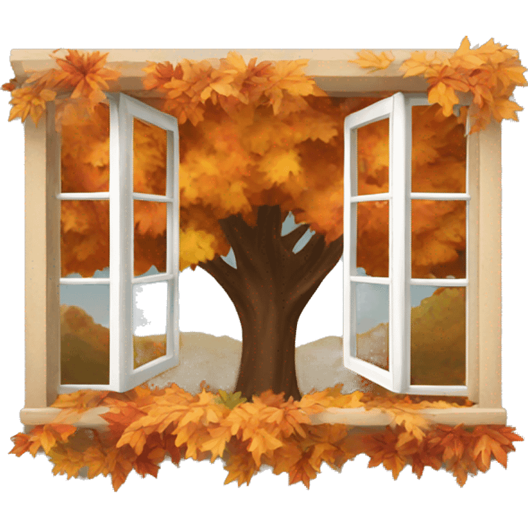 Autumn window emoji