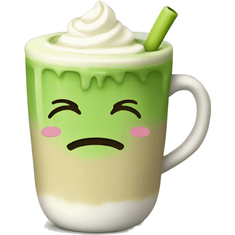 Matcha latte in mug  emoji