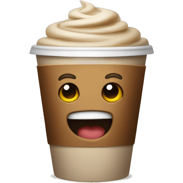 Happy coffee emoji