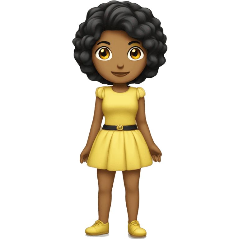 yellow princess with black hair emoji