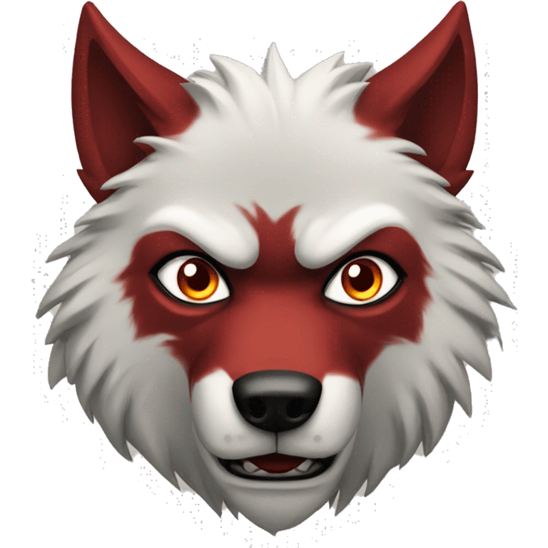 Red angry wolfs emoji