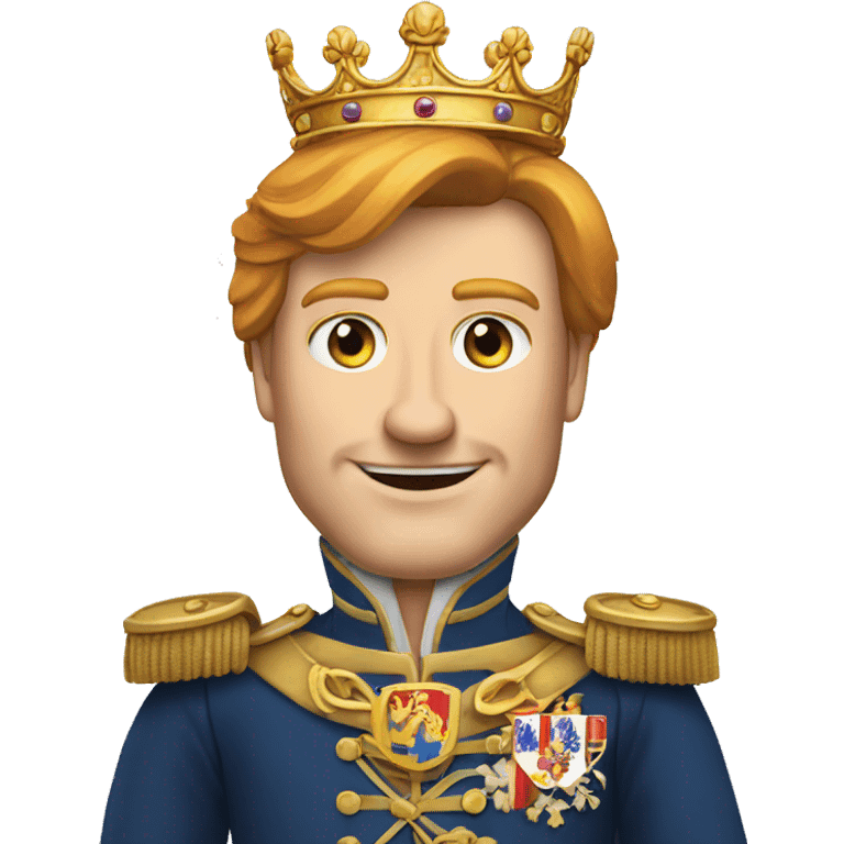 King Willem Alexander from The Netherlands with arms emoji