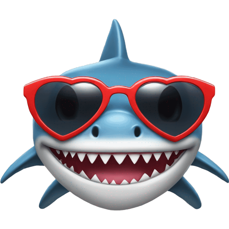 Shark wearing heart sunglasses  emoji