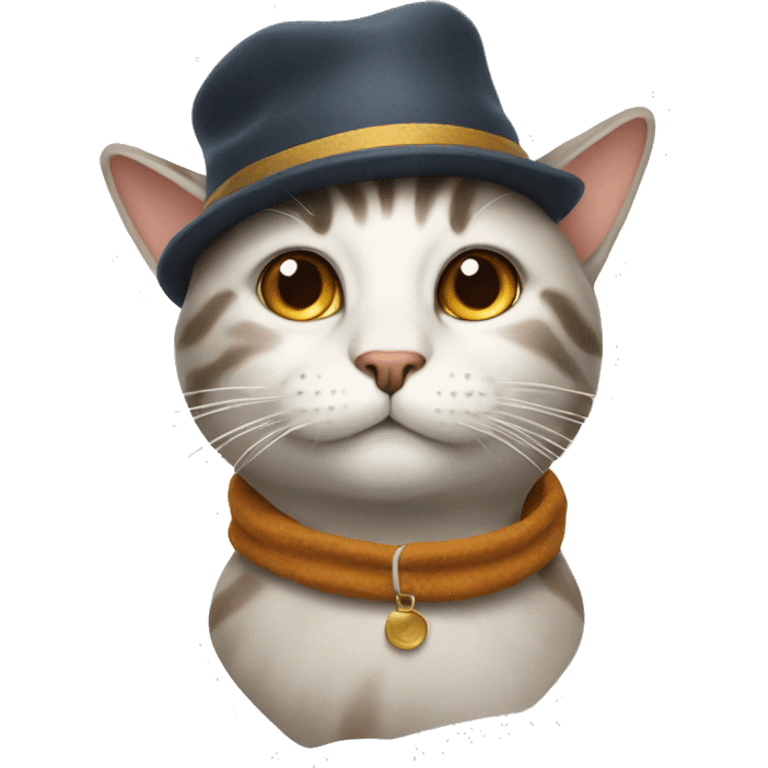 Cat with hat  emoji