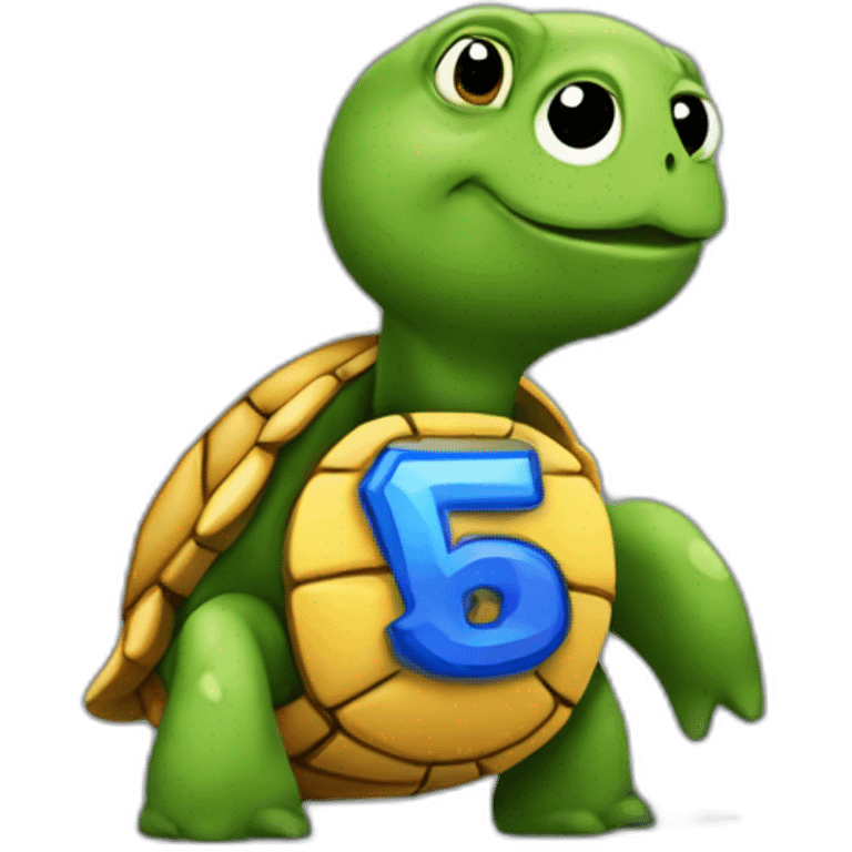 a warriors turtle with a Big number one emoji