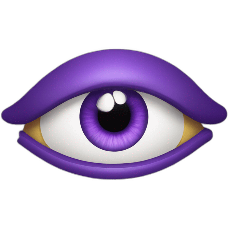 oeil  avec iris violet emoji