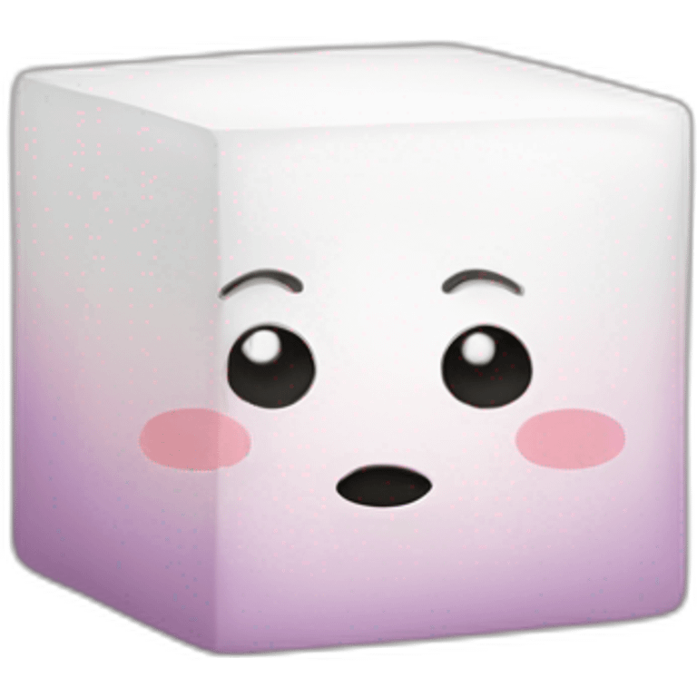 Sugar cube no face emoji