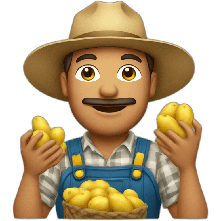 farmer holding potatoes emoji