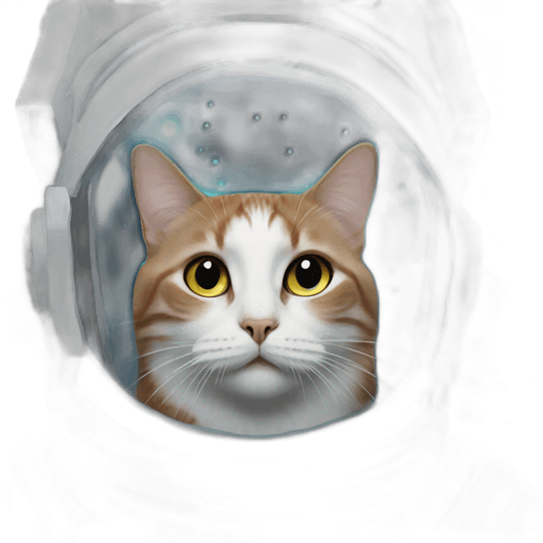 un chat dans l'espace emoji