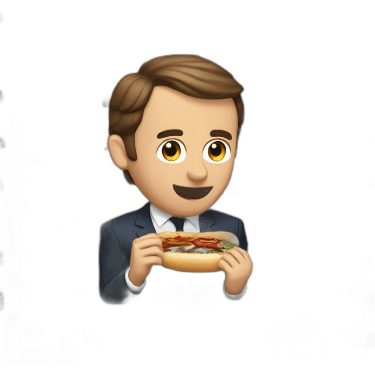 macron eating kebab emoji