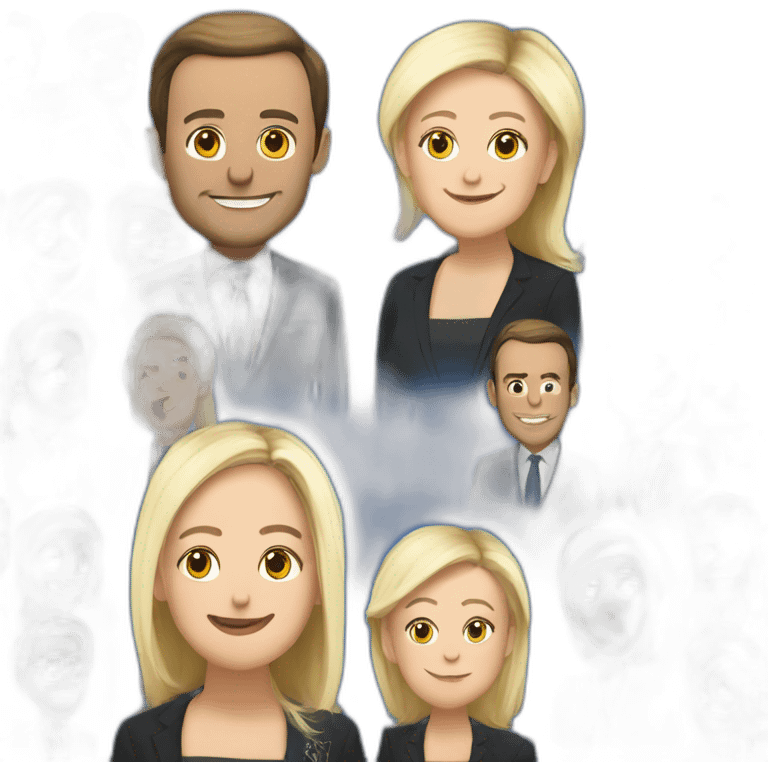 Mix between Macron and Marine Le Pen emoji