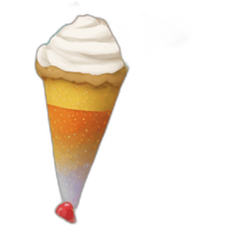 rainbow icecream sundae cup emoji