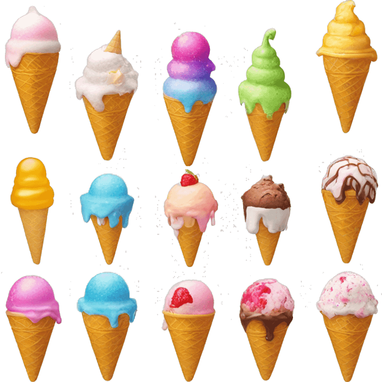 ice cream,supernova,explosion,tasteful, melting ice cream, 19-25 woman emoji