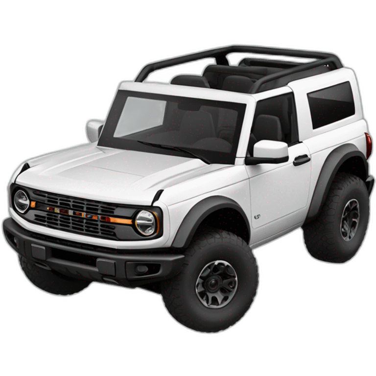 White 2022 ford bronco emoji