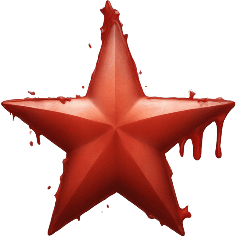 A bloody-colored star emoji