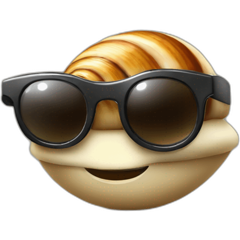 escargot with sunglasses emoji