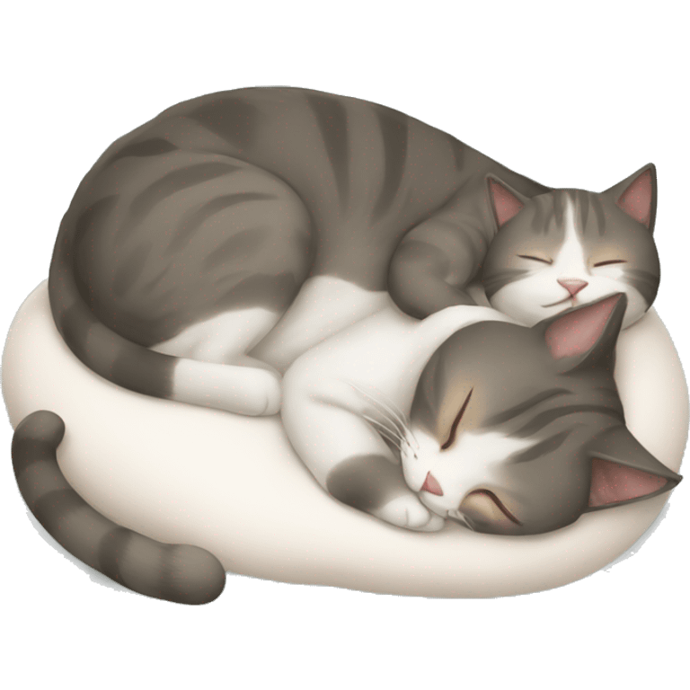 Mom-cat-sleeping emoji