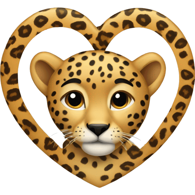 Heart with cheetah  emoji