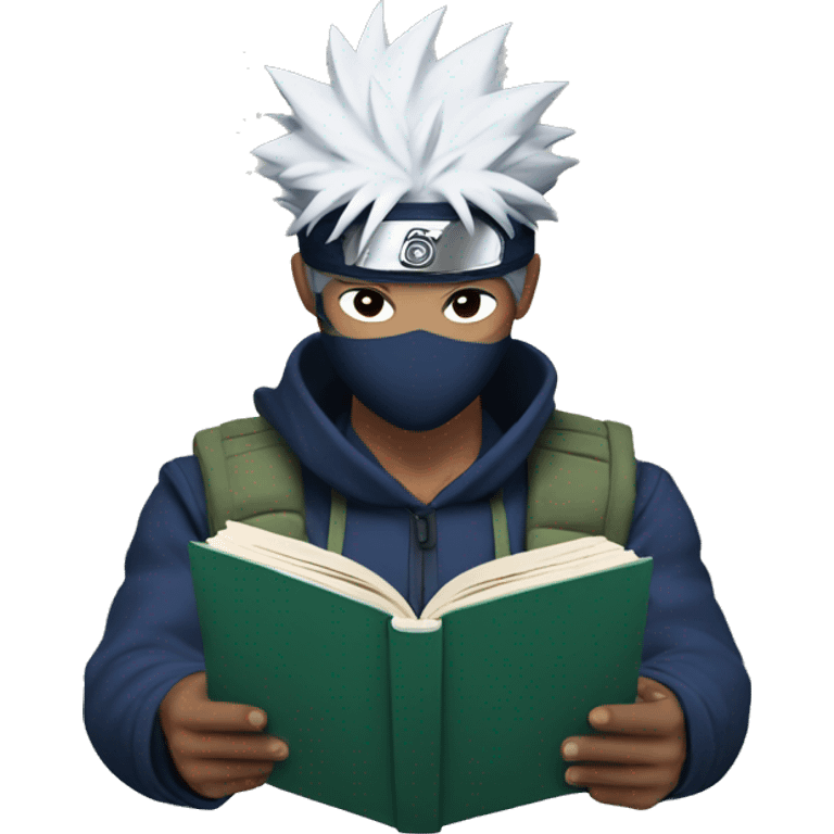 Kakashi reading book emoji