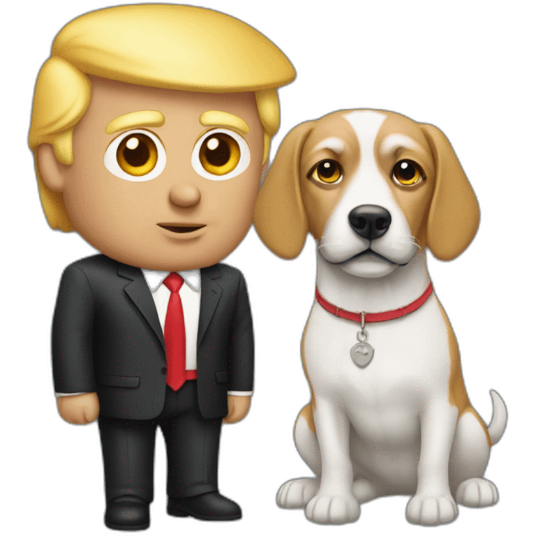 Trump with dog emoji