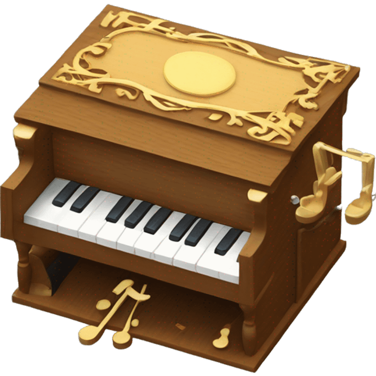 3D isometric music box emoji