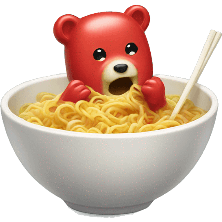 Gummy bear eating ramen  emoji