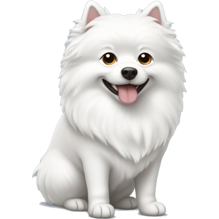 Holding white Spitz  emoji