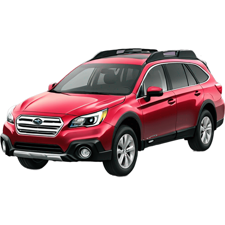 red subaru outback with yellow fog lights emoji