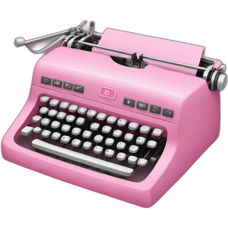 Pink typewriter emoji