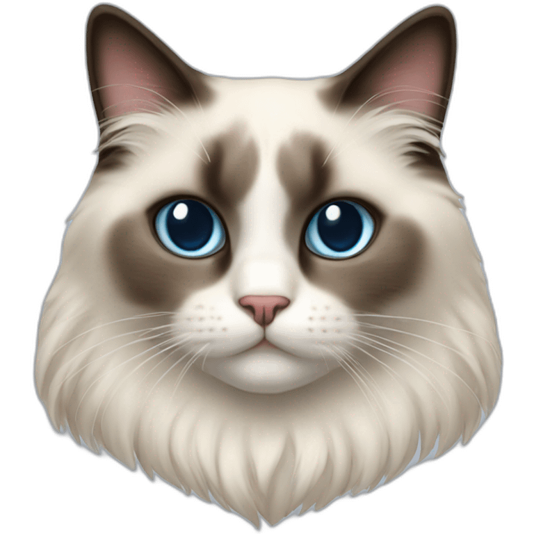 Ragdoll cat with hearth emoji